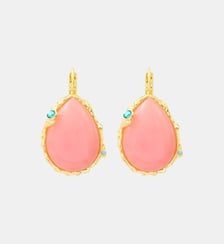 Boucles d'oreilles dormeuses Océane  doré à l'or fin - Oceane Satellite