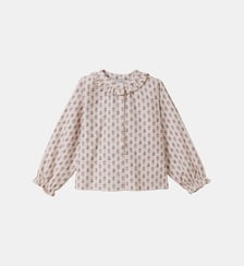 Chemise imprimée en velours Fille Cyrillus
