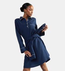 Chemise de nuit col classique en flanelle de coton, Radieuse Laurence Tavernier