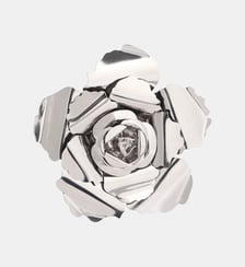 Barrette fleur en métal Rabanne