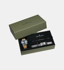 Montre mécanique American classic Bleu, Argenté H38429541 Hamilton
