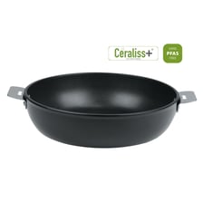 Sauteuse antiadhésive en aluminium Ø28 cm - revêtement céramique - poignée amovible Cristel