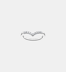 Bague fme en V avec pierres blanches Thomas Sabo