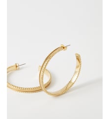 Boucles d'oreilles créoles Wednesday Metallic gold Flowers for Zoe