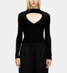 Pull côtelé en laine avec cut-out Diesel