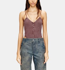 Body-string en jersey côtelé marbré Diesel
