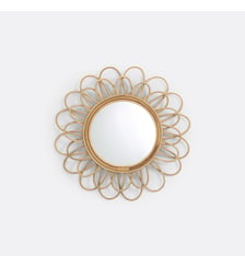 Miroir rotin forme fleur double Ø60 cm La Redoute Interieurs