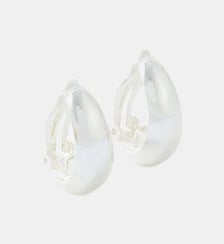 Boucles d'oreilles clips - gouttes argentées Balaboosté