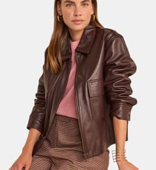 Blouson Manches Longues En Cuir Coco Maison 123