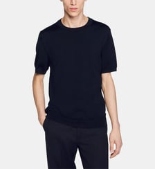 Pull droit manches courtes en jersey stretch Sandro