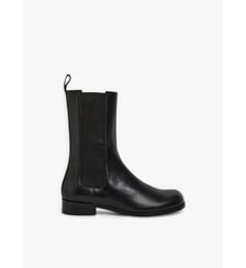 bottines Leandra en cuir noir Agnès b.