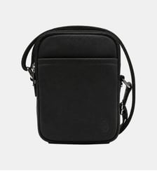 Sacoche bandoulière en cuir de chèvre noir Brooklyn Serge Blanco