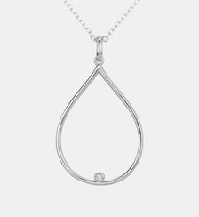 Collier chaîne Envolée en Argent avec diamant blanc La Garçonne Diamant
