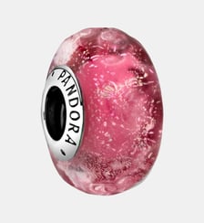 Charm Verre de Murano Rose Ondulé Fantaisie Pandora