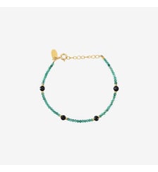 Bracelet indie amante agate verte/onyx Caroline Najman