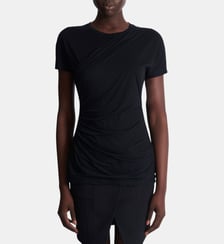 T-shirt à manches courtes drapé Balmain