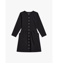 robe Melo en molleton de coton noir Agnès b.