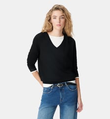 Pull encolure V 100% laine Ikks