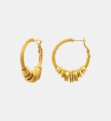 Boucles d'oreilles créoles   doré à l'or fin - Alicudi Satellite