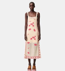 Robe midi broderies florales Claudie Pierlot