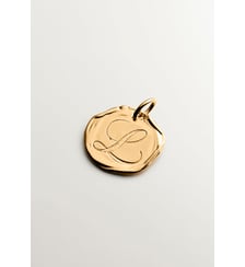 Charme artisanal en argent 925 doré 18K avec initiales L Aristocrazy