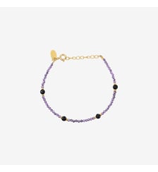 Bracelet indie amante amethyste/onyx Caroline Najman