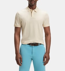 Polo modèle Pallas en coton biologique avec logo brodé BOSS