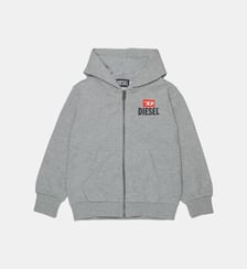 Sweat-shirt zippé intégralement avec logo Diesel Kids