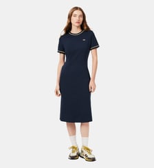 Robe t-shirt jersey liserés Lacoste