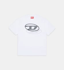 T-shirt avec logo Oval D imprimé Diesel Kids