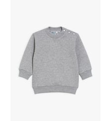 sweat Cup pression en molleton gris chiné Agnès b.