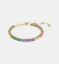 Bracelet Tennis Matrix, Doré à l’or 18 carats (750/1000) Swarovski