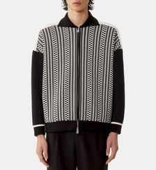 Blouson Zippé En Jacquard De Soie Et Coton Lanvin