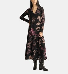 Scarlett dress in printed crepe de chine Momonì