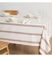 Nappe rayée en coton lavé tissé-teint La Redoute Interieurs