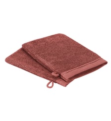 Lot de 2 gants de toilette en coton bio, DOUCEUR NATURE Blanc Cerise
