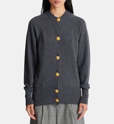 Cardigan boutonné en éco-cachemire Balmain