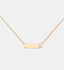 Collier chaîne Mini Addict en Plaqué Or avec diamant blanc La Garçonne Diamant