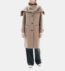 Manteau gentiani 2 - Motif uni - Laine recyclee Caroll