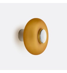 Applique ou plafonnier, en métal fer chromé et verre ambré La Redoute Interieurs