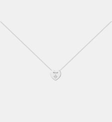 Collier Coeur céleste en Argent avec diamant blanc La Garçonne Diamant