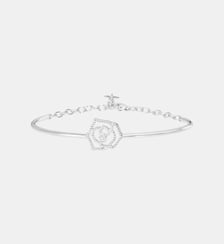 Bracelet jonc États d'Âme en Argent avec diamant blanc La Garçonne Diamant