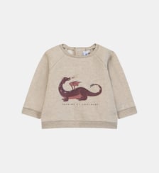 Pull - Sable coton imprimé dinosaure Tartine Et Chocolat