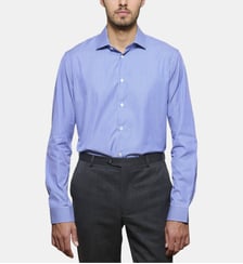 Chemise à rayures bleues coupe droite Atelier Privé