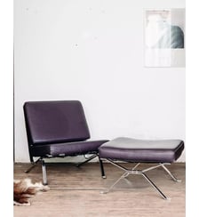 Fauteuil en cuir Jakob N°46 - Produit chiné Debongout