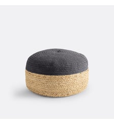 Pouf bicolore jute Popayan La Redoute Interieurs
