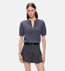 Pull à col v en laine et cachemire Pinko