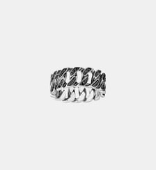 Bague à maillons en pierres noires large Thomas Sabo