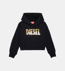 Sweat à capuche avec logo Diesel Kids