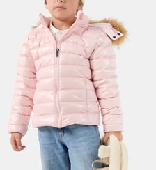 Doudoune enfant Grand Froid Rose pétale Olympe laquée Jott